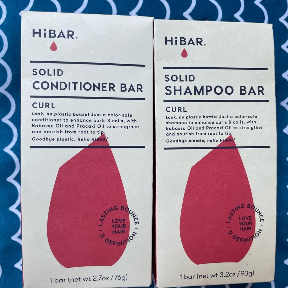 HiBar Solid Bar shampoo and conditioner for Curly hair